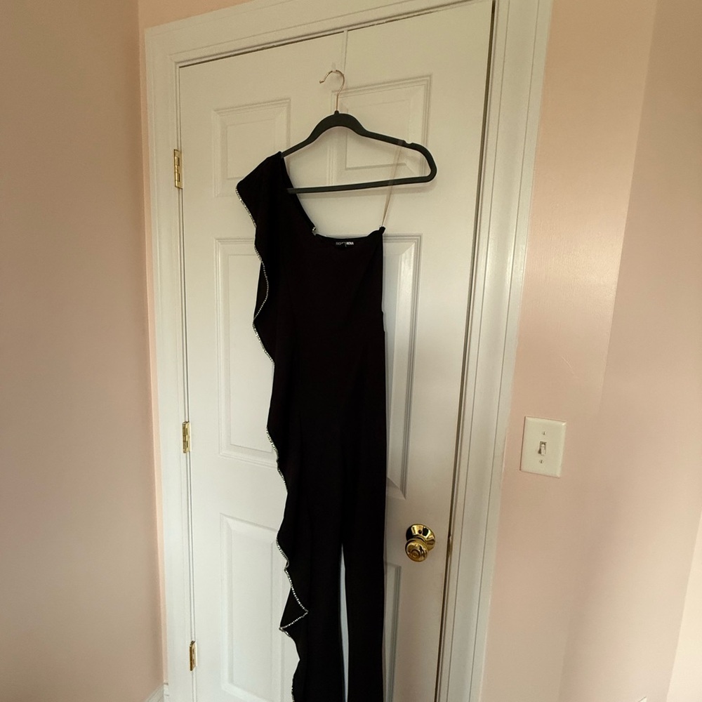 Fashion Nova Black One Shoulder Dress